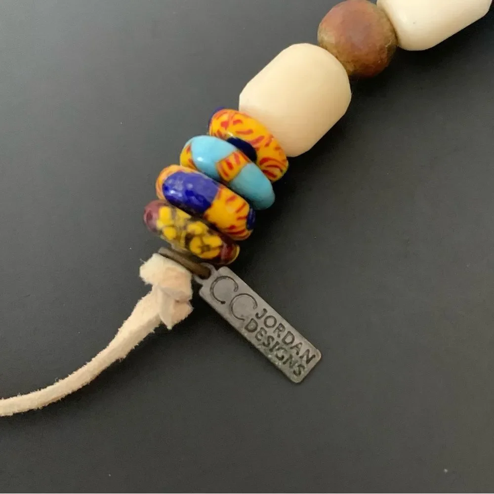 Oyster Shell Trade Bead Necklace